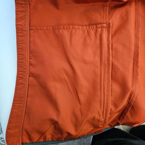 All In Motion Men Jacket Size Small Lightweight Water Repellent Rust/Orange Zip - Picture 7 of 12